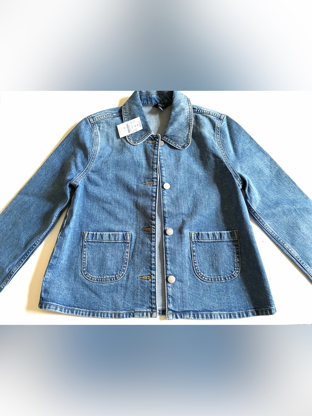 J. Crew Factory Collared denim jacket.XXS.NWT.